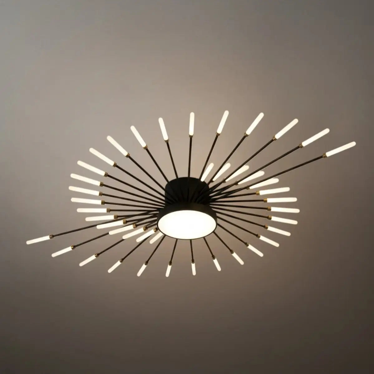 Nebula Modern Firework Ceiling Light – Gold/Black for Bedroom Dining Room Living Room